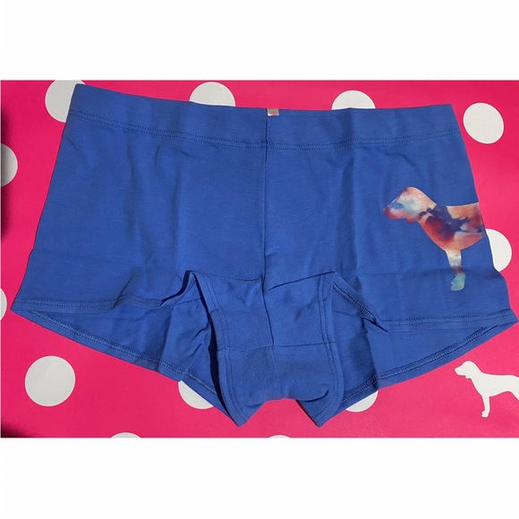 New Victoria’s Secret Pink boyshort PINK panties VS PINK cotton shortie pink dog - Picture 2 of 8